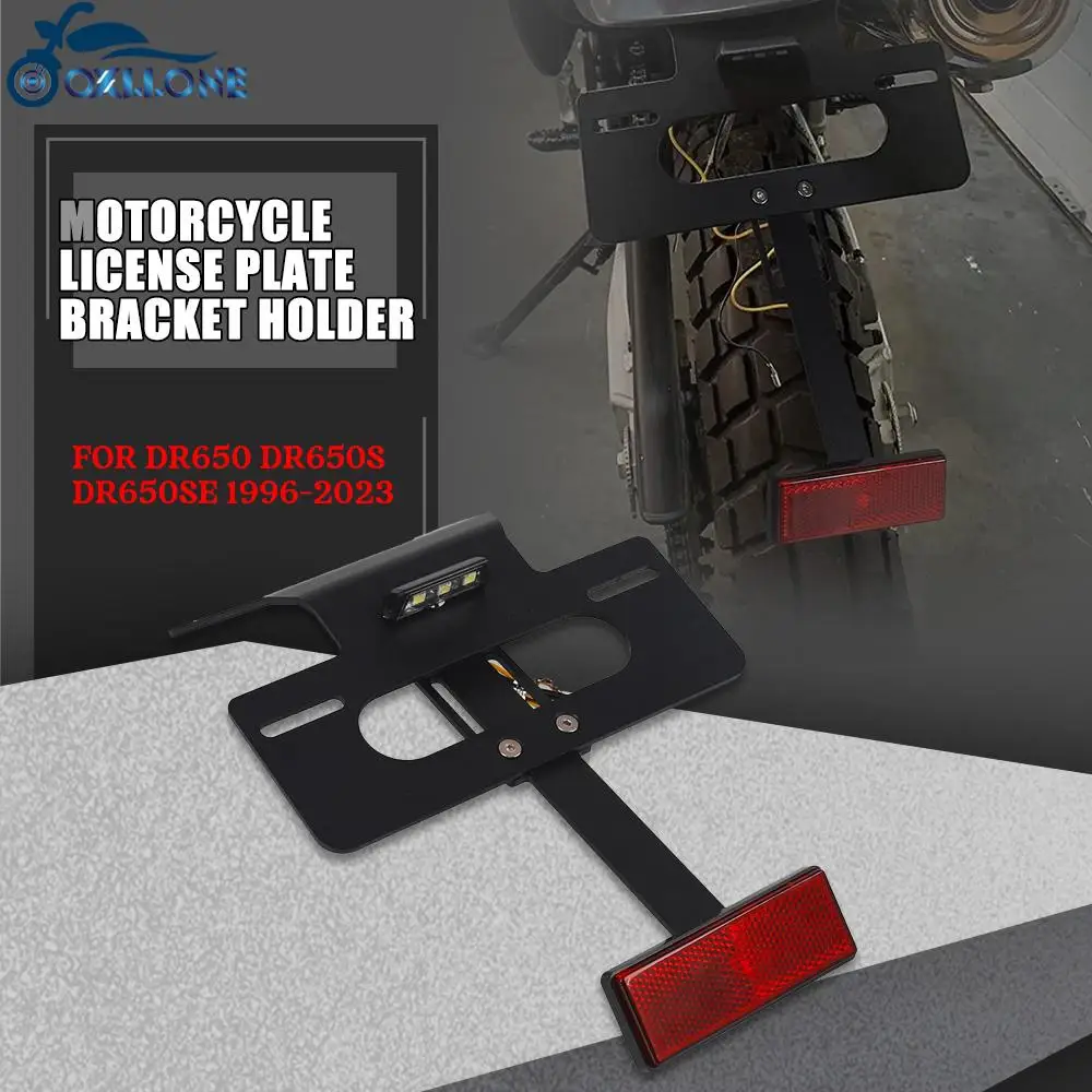 

Motorcycle License Plate Bracket Holder With Light For Suzuki DR650 DR650S DR650SE DR 650 S SE 1996-2019 2020 2021 2022 2023