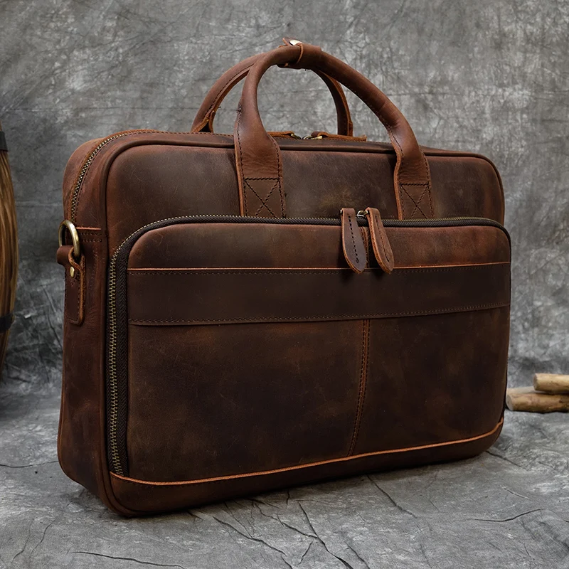 Laptop Bag 17 - Premium Leather (No. 1)