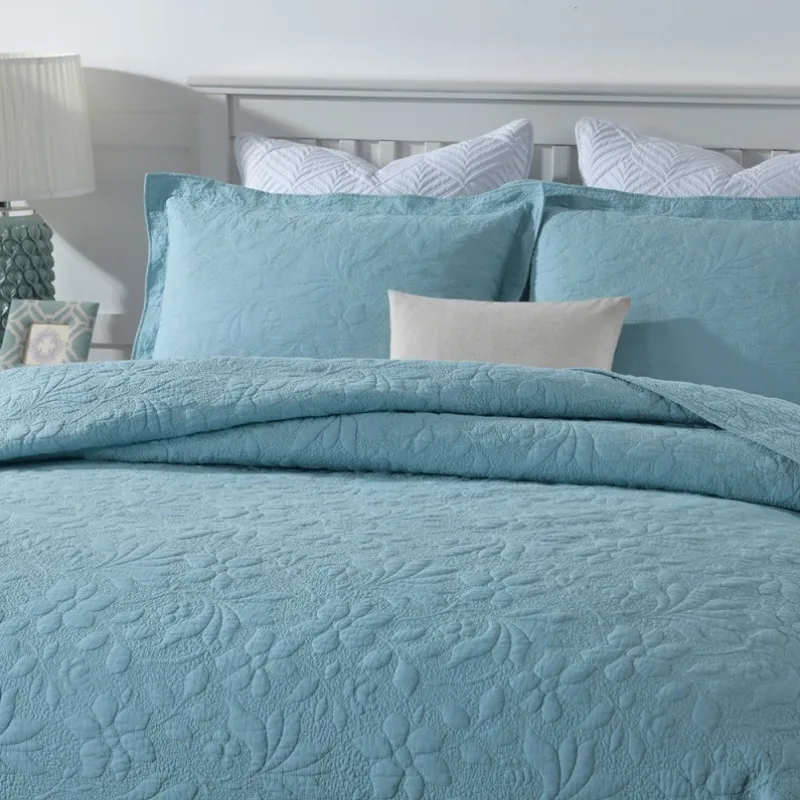 Home Bedding Cotton Quilt, Quilted Bedspread on the Bed, Summer Duvet Blanket in Bedroom Coverlets, Cubrecam Bed Cover Colcha