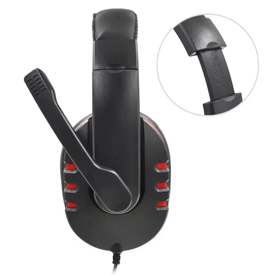 3.5mm Headphones Wired Gaming Headset Earphones For PS4 Play Station 4 Game PC Chat Headset  With Microphone 4