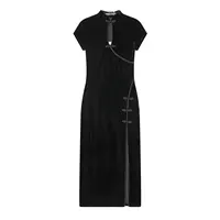 Women's Dress 2026 Autumn New Chinese Style Cheongsam Long Dresses For Women Chic Fashion Velvet Slim Elegant Dress ﻿ - Image 2