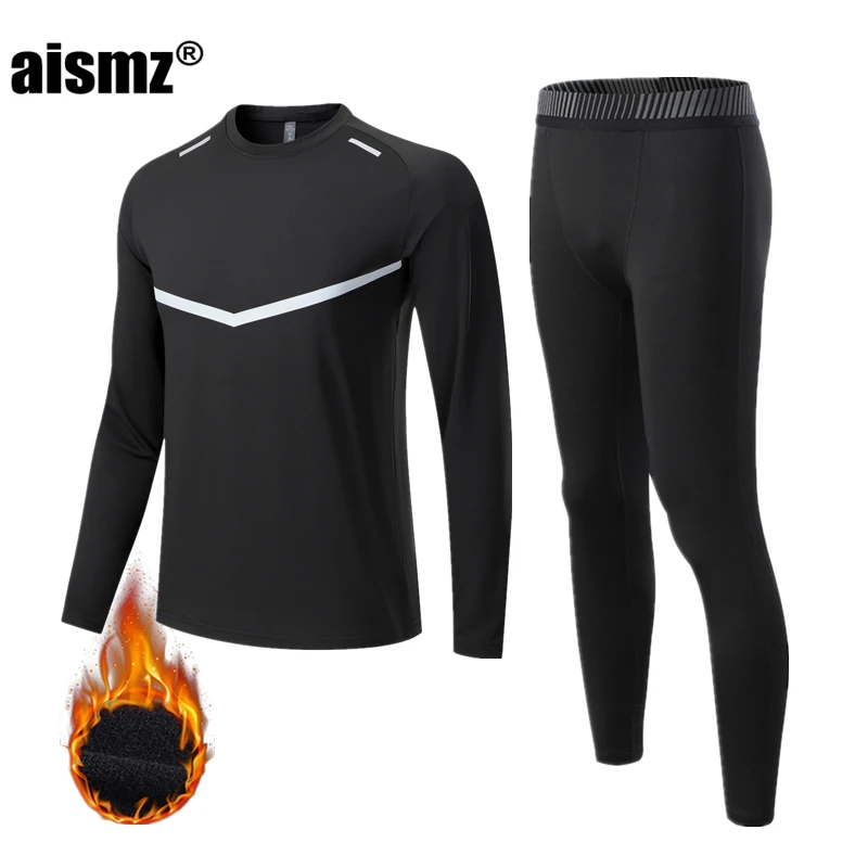

Aismz, зимнее термобелье для мужчин и мальчиков, спортивные теплые флисовые компрессионные быстросохнущие длинные кальсоны из второй кожи для мужчин