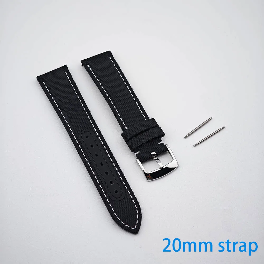Men's 39.7mm Metal Watch Case with VK63 Movement and 20mm Strap Compatibility, Includes Watch Box