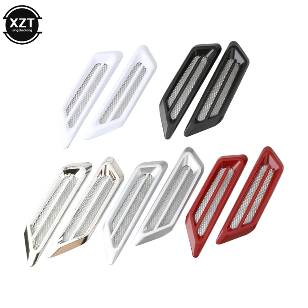 Car Exterior Air Intake Flow Side Fender Vent Wing Cover Trim Tuning Car Styling Shark Gill ABS 3D Decoration Sticker car stickers car window stickers car window trim stickers