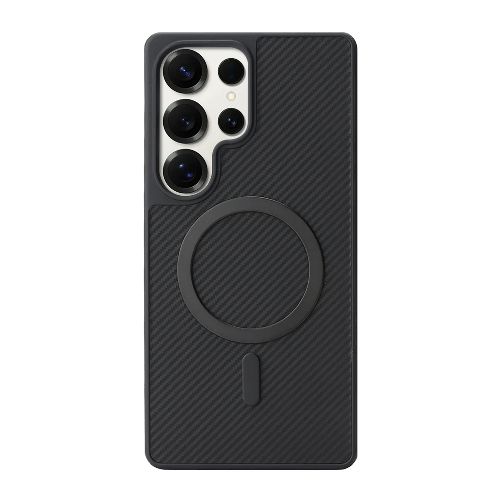 Luxury Ultra-Thin Carbon Fiber Leather Magnetic Case Cover