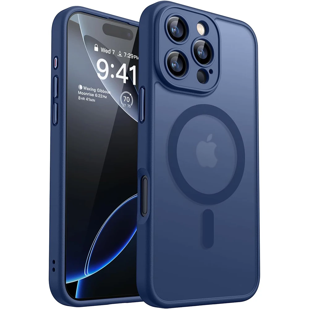 Luxury Transparent Candy Color Matte Hybrid Hard Case with Soft Magnetic Feature