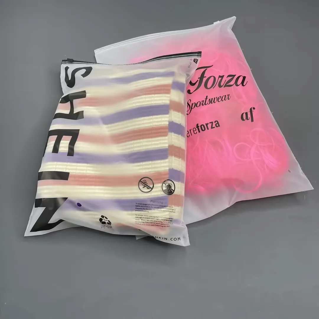 Verpackungsbeutel mit Reißverschluss für Kleidung, individuelles Logo, wiederverschließbarer Reißverschlussbeutel, Kleid, Perücke, Badeanzug, hohe Qualität, 100 Stück – Detail 3
