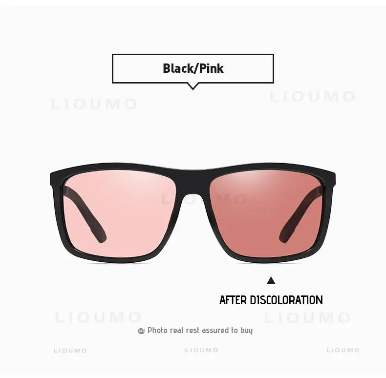 LIOUMO Marke Platz Photochrome Polarisierte Sonnenbrille Männer Frauen Nachtsicht Gläser Für Fahren Trendy Shades Chameleon Brillen – Detail 21