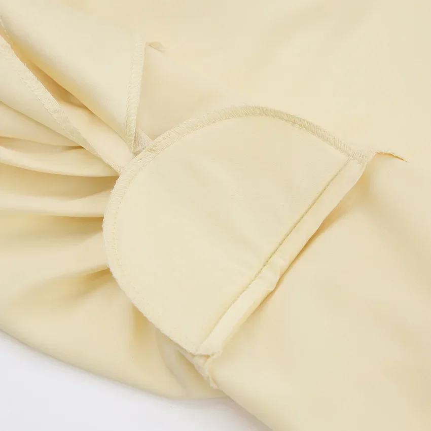 2021 Women Blouse Satin Tops O Neck Flare Sleeve with Shoulder Pads High Street Fashion Office Lady Shirt Clothes