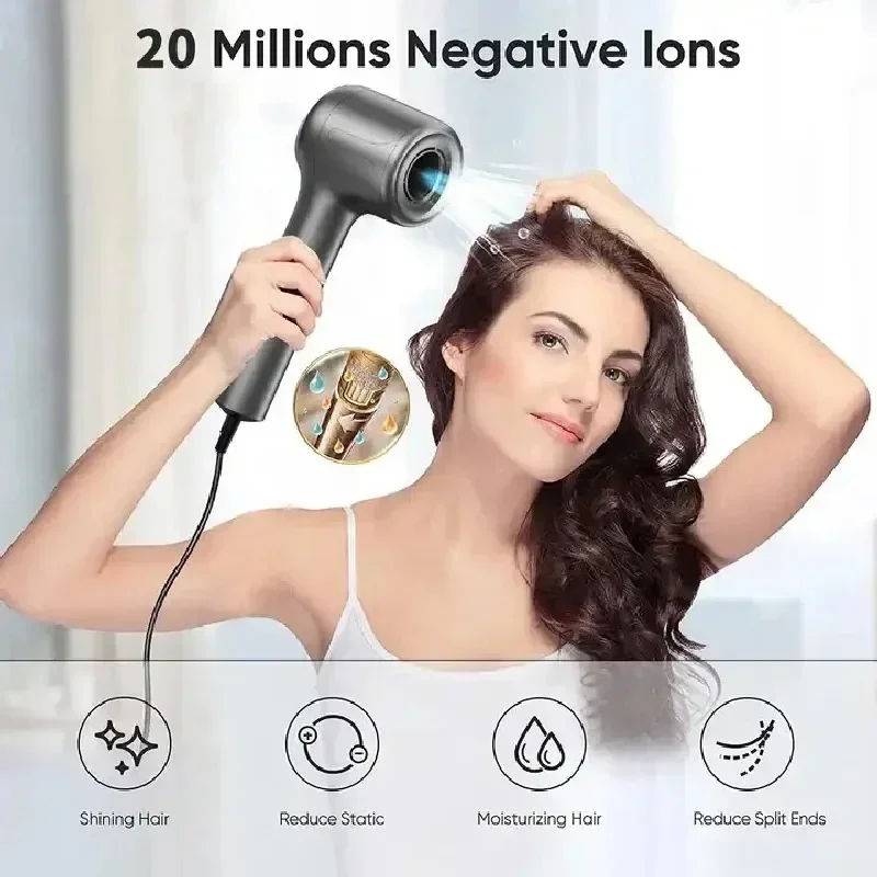 Professional Leafless Hair Dryer High Speed Intelligent Electric 11000RPM Brushless Motor Strong Wind Negative Ions Blow Dryer