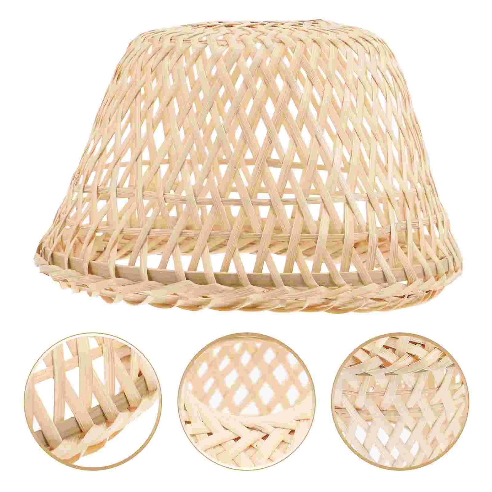

Bamboo Lamp Shades Rattan Basket Chandelier Lamp Shade Japanese Style Lamp Shade Cover Holders Barrel Lamp Shade Floor Light