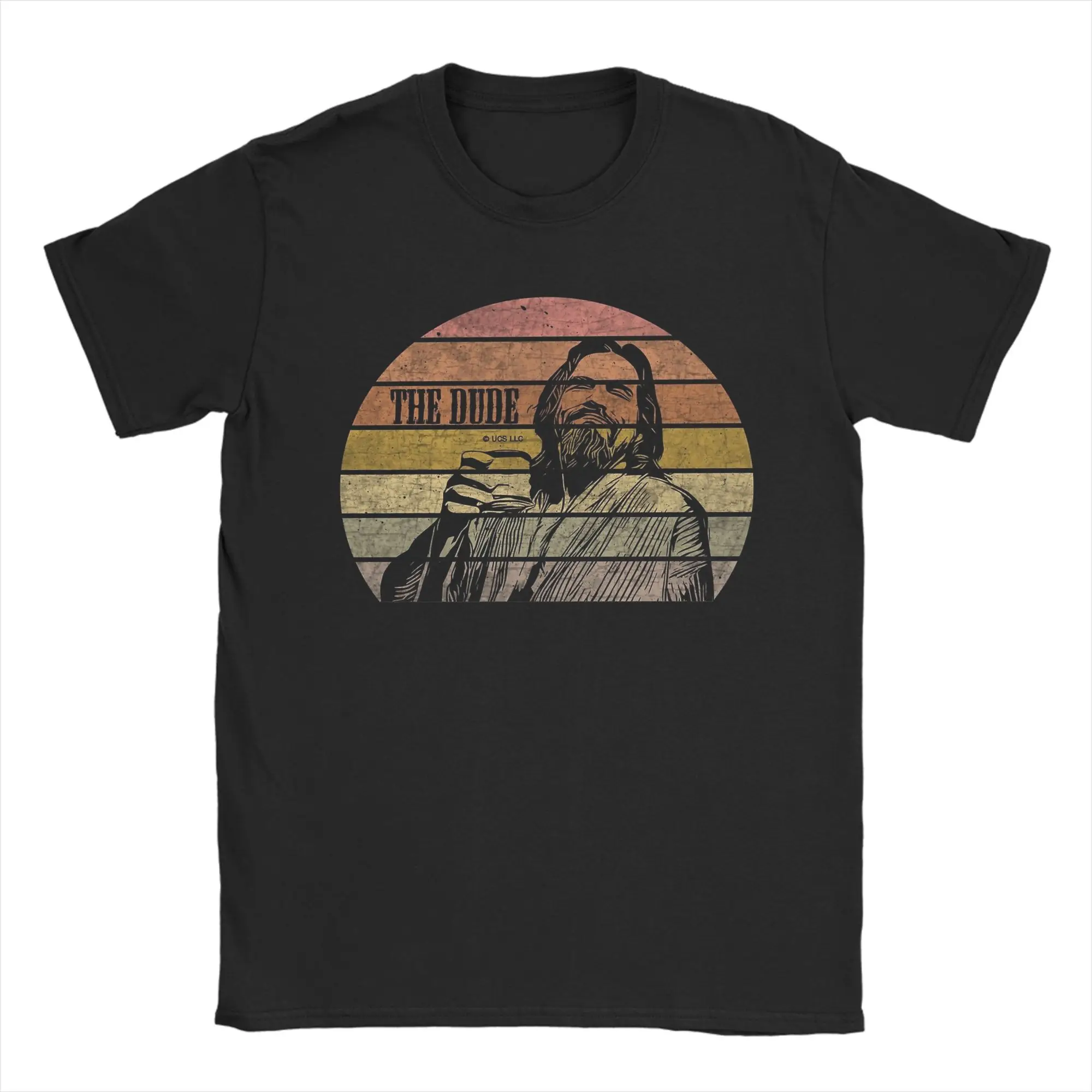 Vintage The Big Lebowski T-Shirts für Herren, Rundhalsausschnitt, reine Baumwolle, kurzärmelige T-Shirts, Geschenkidee, Oberteile