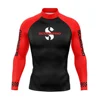 2025 Men Long Sleeve Surf Swimsuit Swimming T-shirt Beach UV Protection Swimwear Rash Guard Surfing Diving Swimsuit Tights Shirt 5