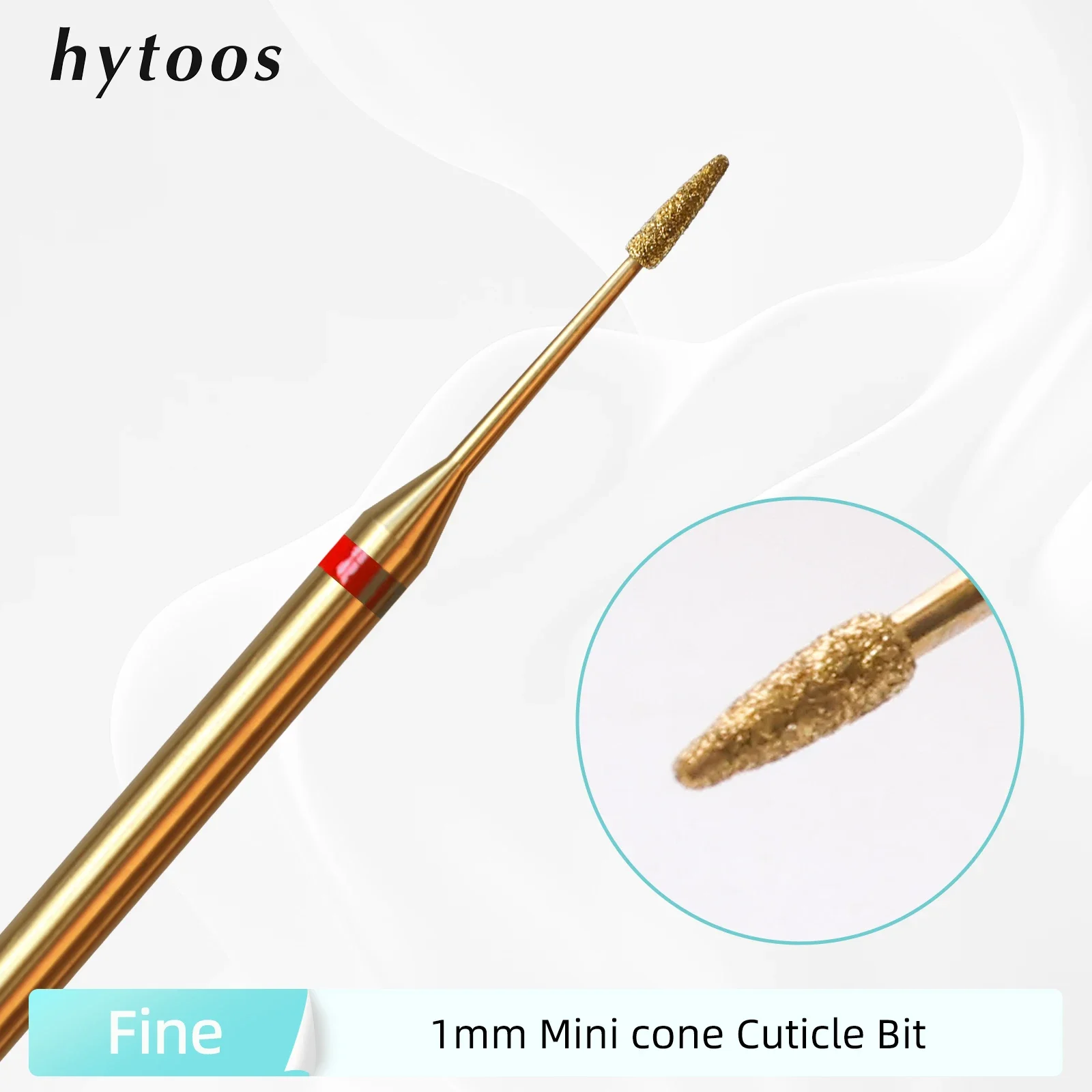 Nail Drill Bit 1mm Mini Cone Cuticle Clean Titanium Russian Diamond for Dead Skin Accessories