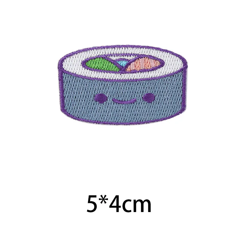Cartoon Lebensmittel Patches Für Kleidung Kinder Selbst-klebe Bügeln Auf Hemd Applique Auf Jeans Reparatur Loch Stickerei Patch DIY schwegen – Detail 9