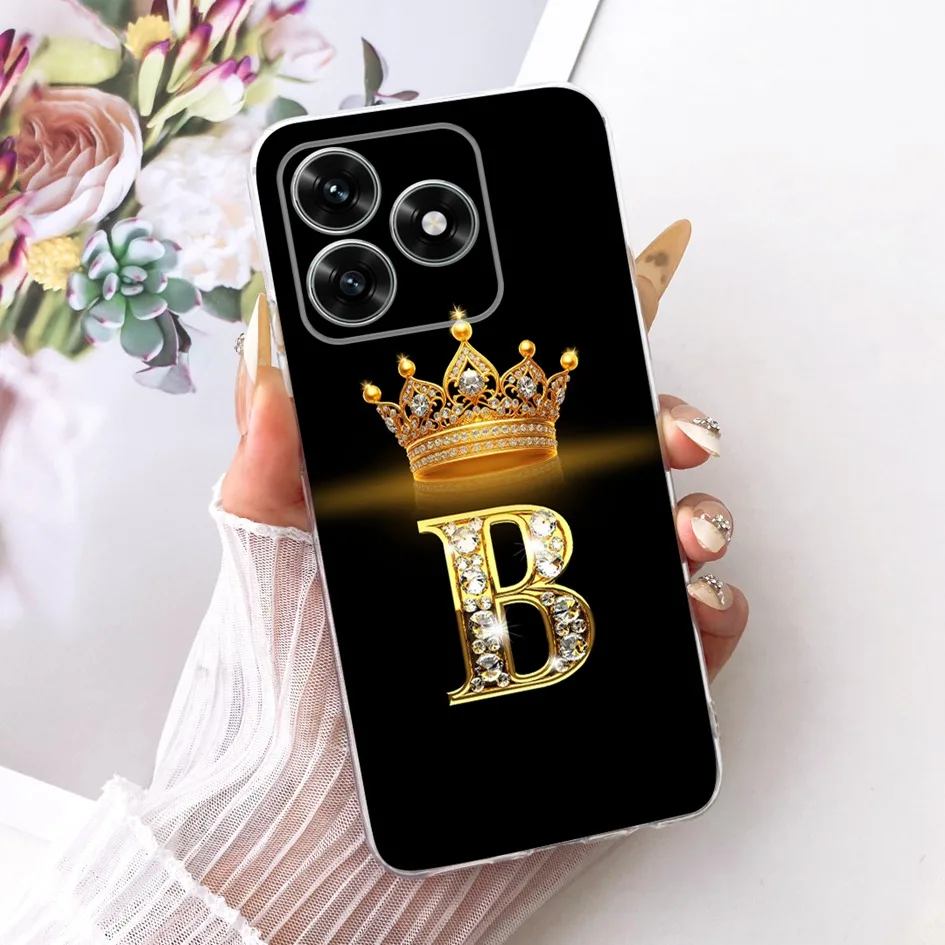 Luxury Crown Letters Soft Slim Silicone Phone Cover - Elegant Silicone Bumper Case