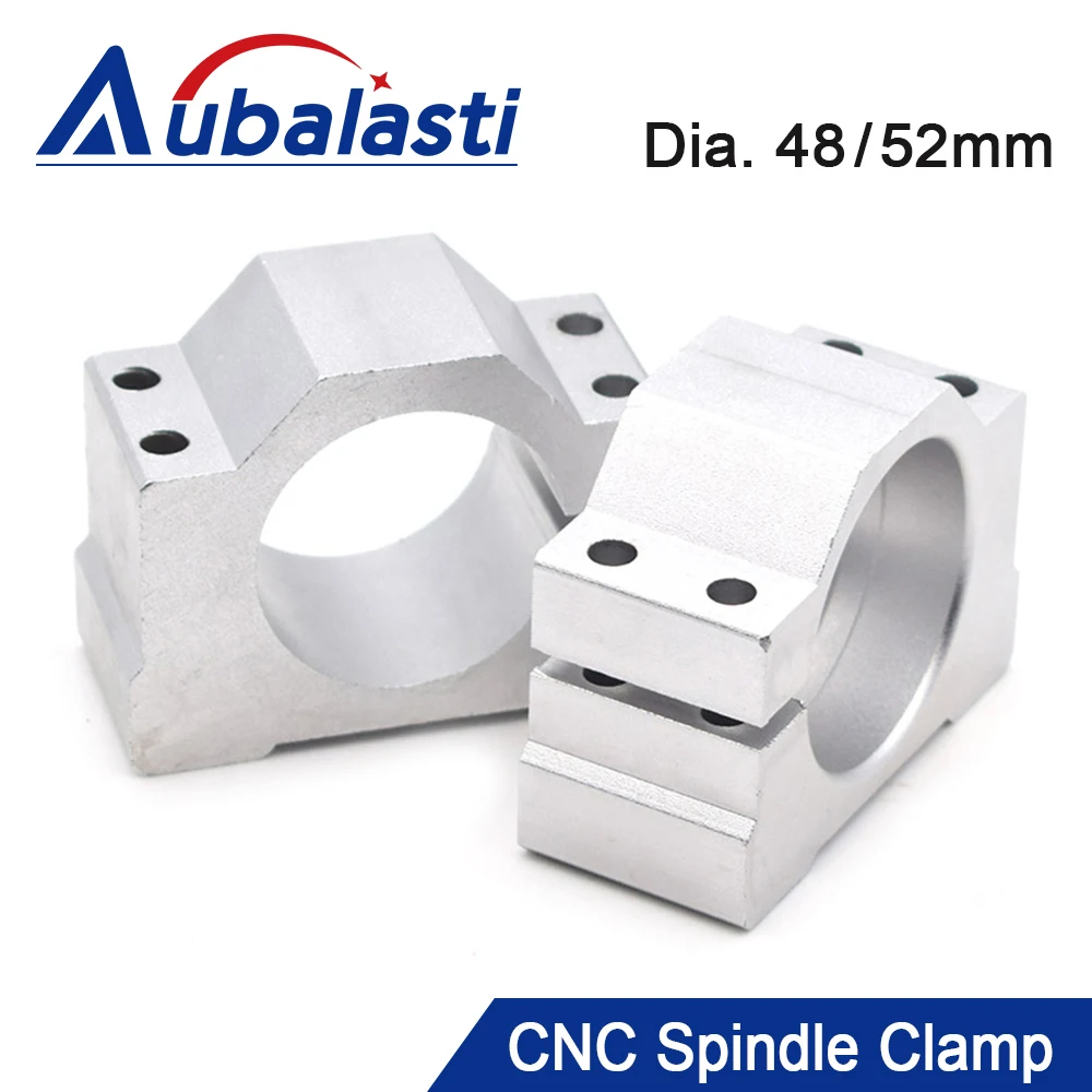 CNC Router Machine Spindle Clamp Diameter 48mm 52mm Spindle Motor Clamp for 300w 400w 500w 600w Motor Mounts Bracket spindle clamp holder