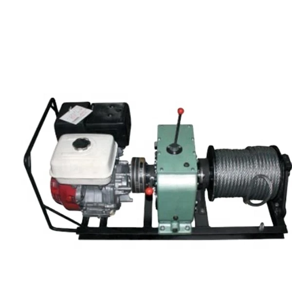 Petrol engine powered winch gearbox