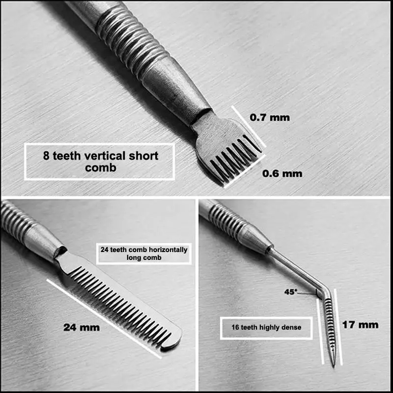 더블 헤드 속눈썹 리프트 컬러 속눈썹 펌 스틱 스테인레스 스틸 화장품 어플리케이터 빗 도구 속눈썹 연장 용품