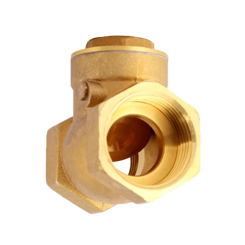 BSP Female Thread Brass Swing Check Valve One Way Non-return Valve 1/2" 3/4" 1" 1-1/4" 1-1/2" 2" For Water Aquarium Float