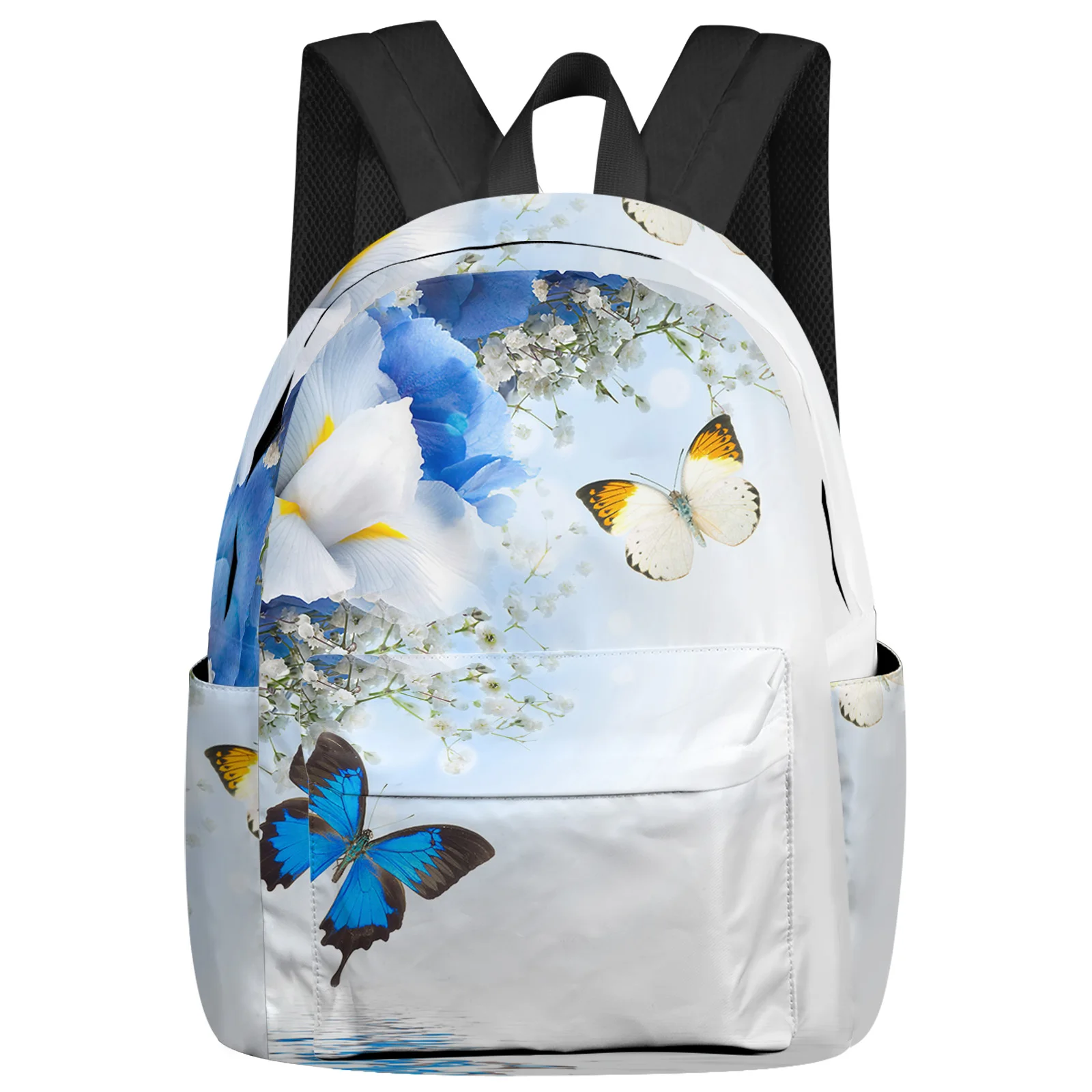 

Модный женский рюкзак с бабочкой, цветами, крыльями и градиентными лепестками, дорожные сумки для книг для девочек, рюкзаки для ноутбука, дорожный рюкзак, школьный портфель