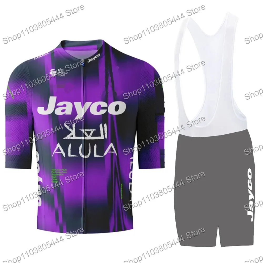 Jayco Alula Team Cycling Jersey Set Summer Clothing TDF Men Road Bike Shirts Top Suit Bicycle Shorts Bib Kits MTB Outfits
