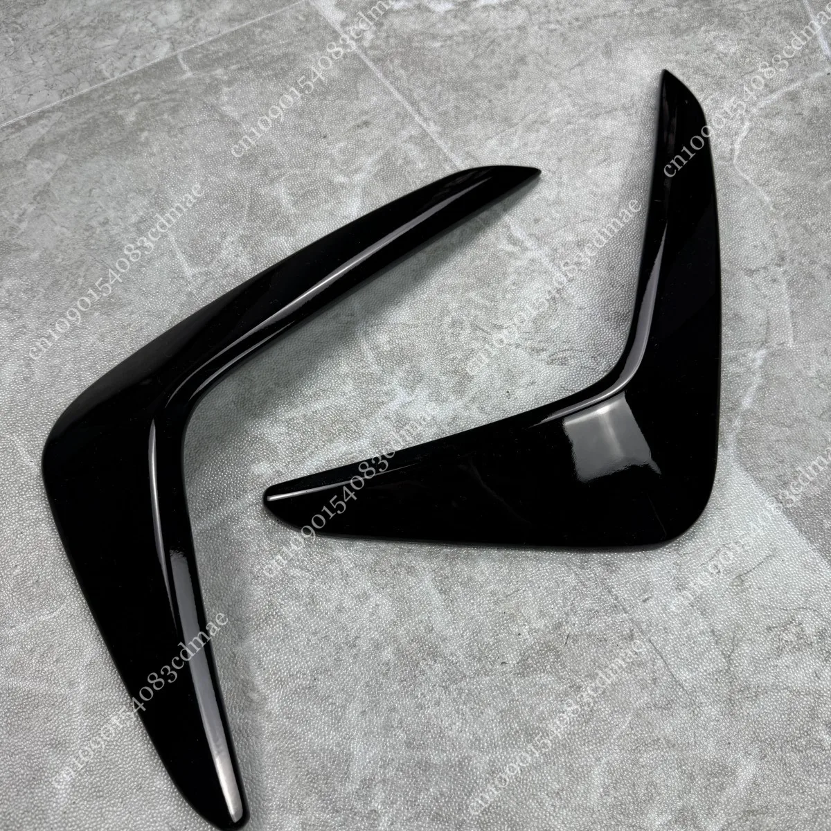 For Volkswagen VW Polo MK6 Hatch/Virtus-Front Bumper Side Fog Light Splitter Trim Glossy Black Wind Knife Custom Kit car accessories car bumper guards
