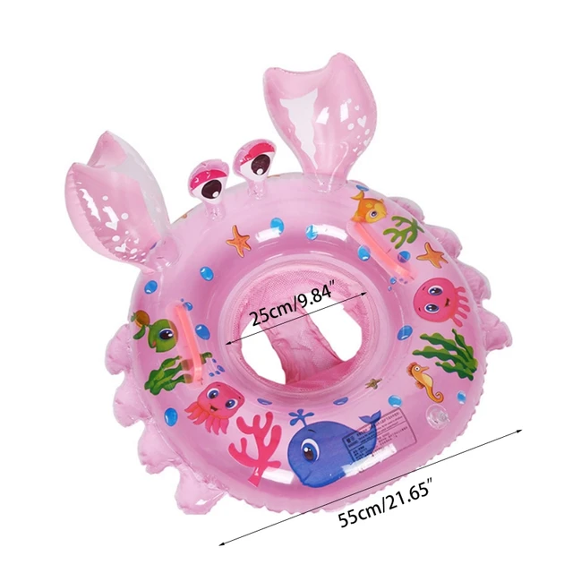 Crab Swim Ring Cute Swimming Circle Float Toys for Pool Party/Game Travel/Swim Foldable for Baby Swimming Beginners 6