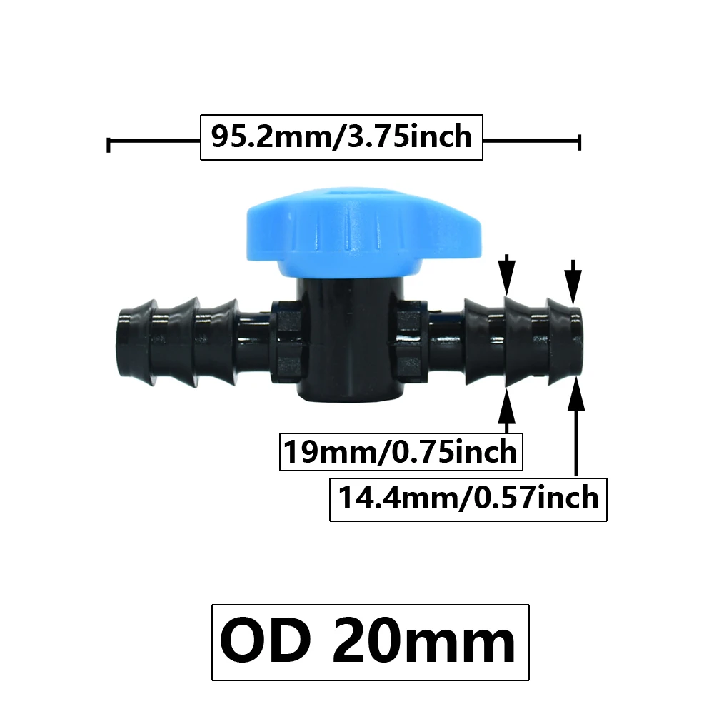 16mm 20mm Hose Garden Tap DN16 DN20 Irrigation Water Valve Mini Valve Waterstop Connectors Garden Hose Adapter