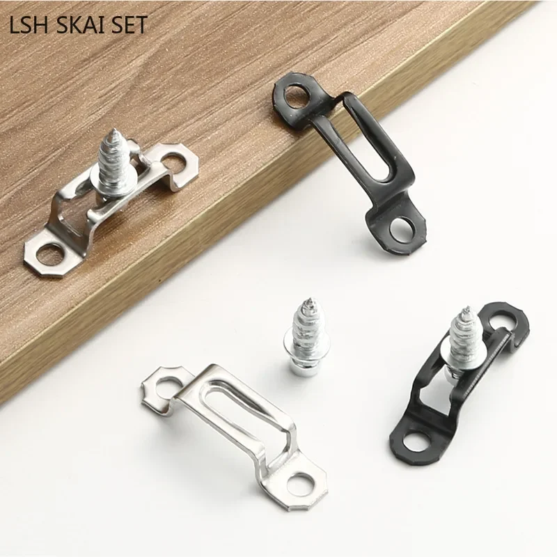 

50 Sets Invisible 2-in-1 Connector Furniture Screw Fastener Wardrobe Layer Board Full Pass/semi-pass Button Hardware Accessories