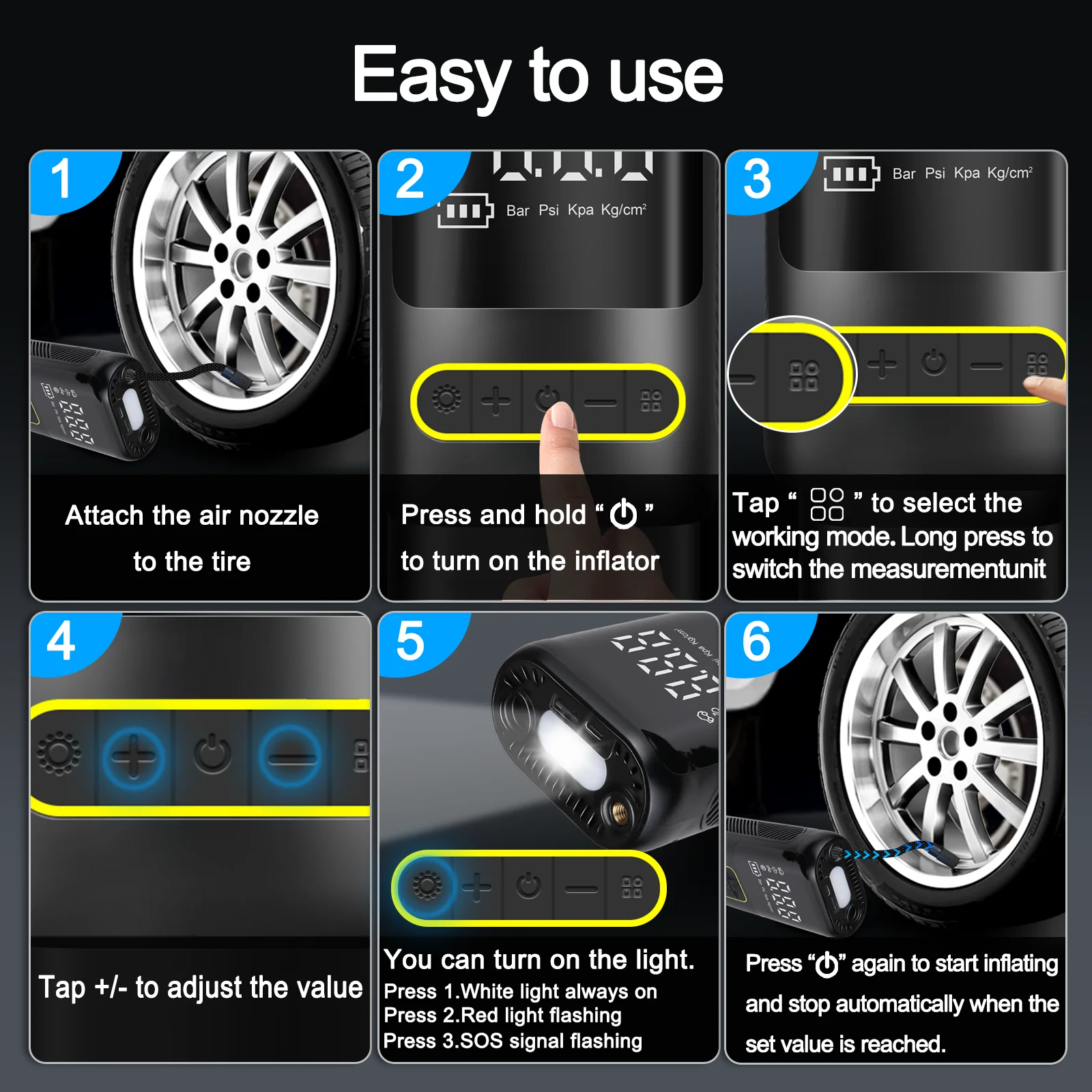 Car Air Compressor Wireless Electric Tire Inflator Pump for Motorcycle Bicycle Boat AUTO Tyre Balls car air compressor