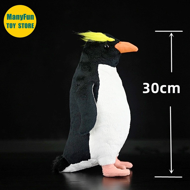 Realistic Fiordland Penguin High Fidelity Penguin Plushie Snares Penguin Plush Toys Lifelike Stuffed Animals Simulation Toys Kid 4