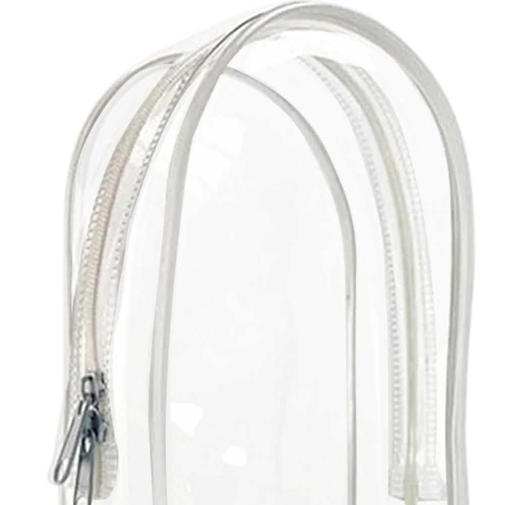 Clear Figure Display Bag PVC Doll Bag with Keychain Mini Doll Hanging Bag Multifunctional Zipper Closure for Lipstick Charms