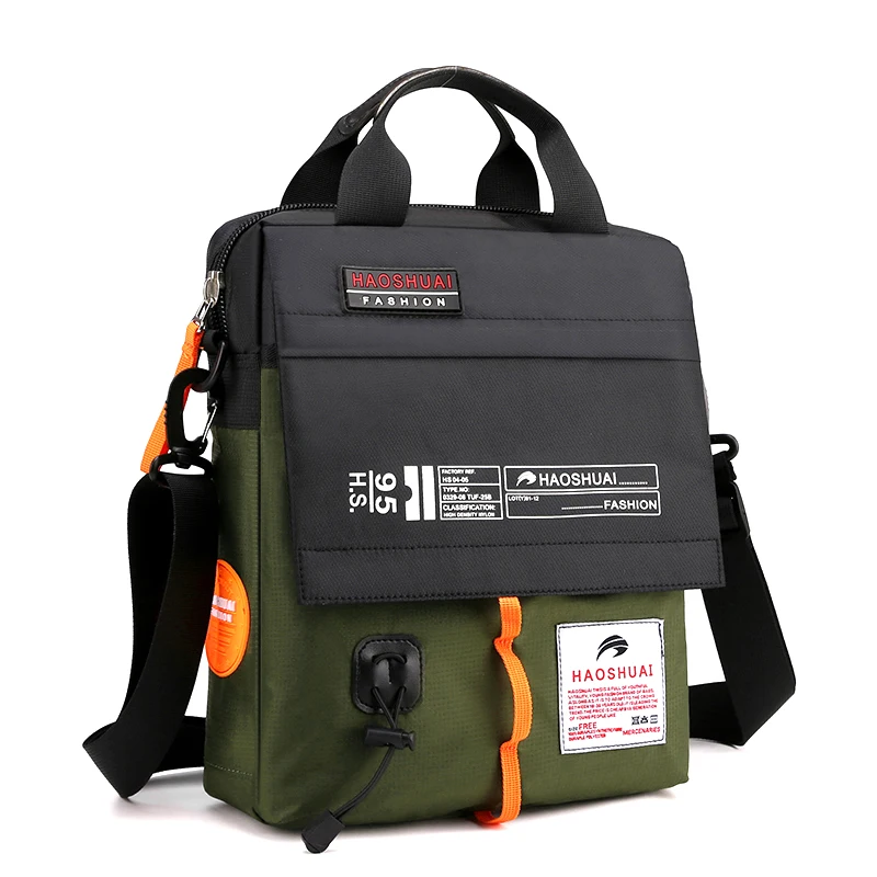 Large capacity crossbody bag, daily commuting shoulder bag, casual men's bag, multi-layer fashionable crossbody bag