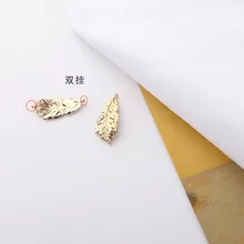  1pcs Copper-plated Color-preserving Leaves Flowers Stars Moon Love Birdcage Pendant Diy Earrings Material Handmade Charms 