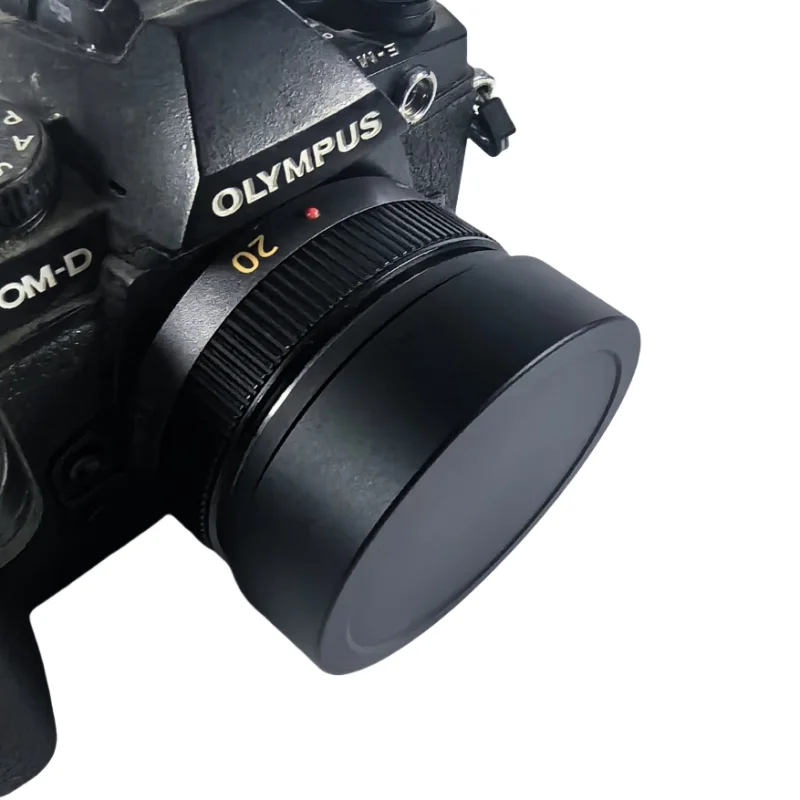 LUMIX G 20mm F1.7 ll ASPH＆角形メタルフード パナソニック LUMIX G 20mm F1.7 I & II ASPH 用キャップ付きメタル