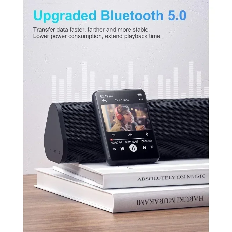 Description Picture 4 of item32GB BT 5.0 Touch Screen Music Player Portable mp3 Player with Speaker high Fidelity Lossless Sound Quality mp3 player