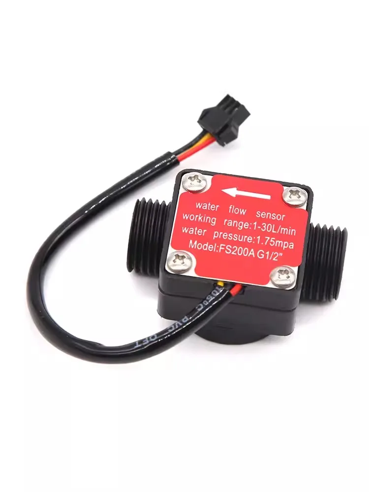 Water Fuel Flow Meter Sensor Counter Hall Flowmeter Pool Float Switch for Water Heater Credit Card Machine G1/2 1-30L/min flow meter water flow meter