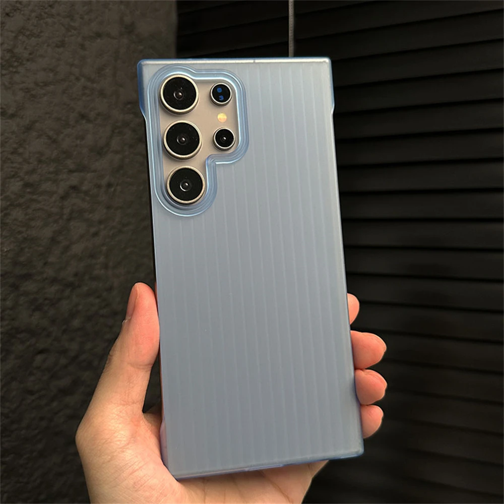 Ultra-Thin Frameless Transparent Matte Phone Case - Shockproof Hard Protection Cover