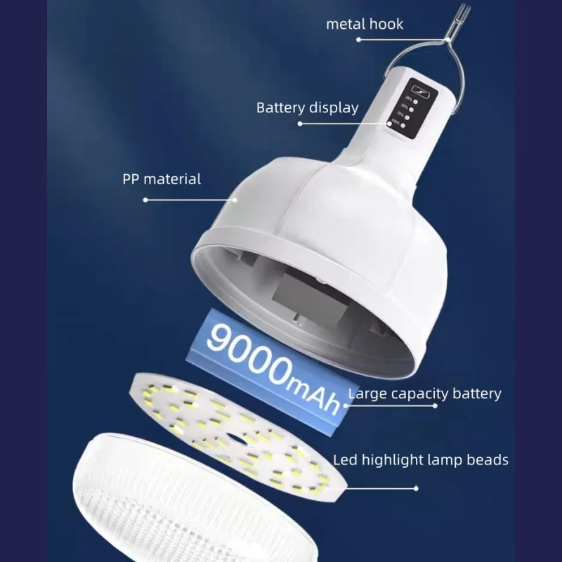 Led Camping Lantern 80w 100w Outdoor Light Portable Rechargeable Spotlights Camping Supplies Travel Lighting Emergency Bulb