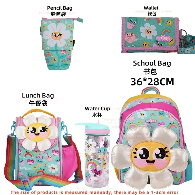 thumbnail image 1 of Mochila de estudio para niños Smiggle de Australia auténtica, material de oficina para estudiantes, bolsa para el almuerzo, caja para lápices, taza de agua, mochila de anime, regalo, 1 of 5