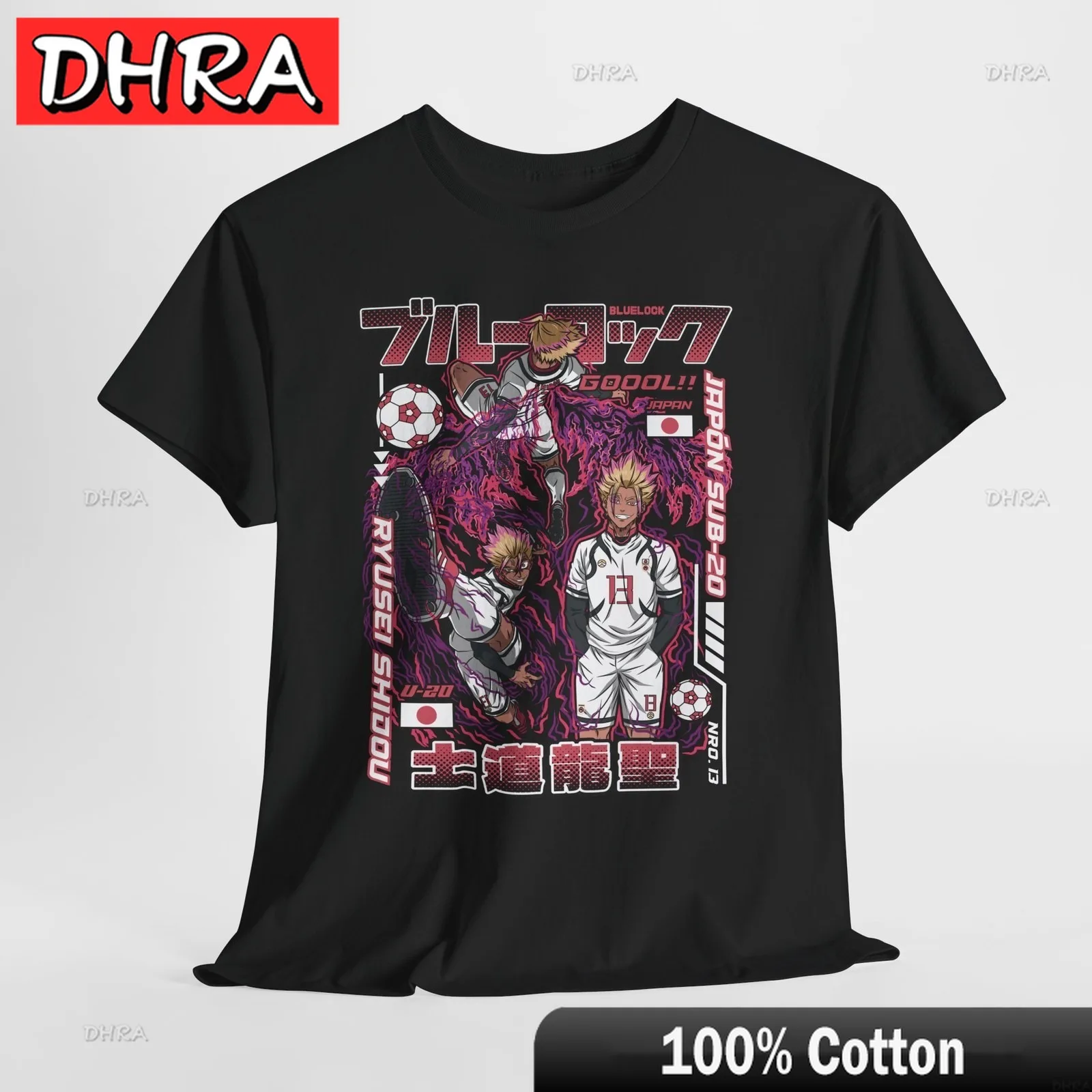 Unisex Blue Lock Anime Graphic Cotton Tee - Short Sleeve Summer Top