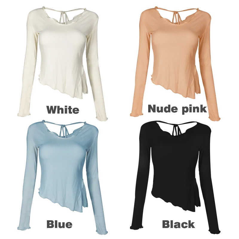 

Женский спортивный укороченный топ, одежда для спортзала, футболка с длинным рукавом, высокоэластичные влагоотводящие топы для йоги, облегающие Женские футболки для бега