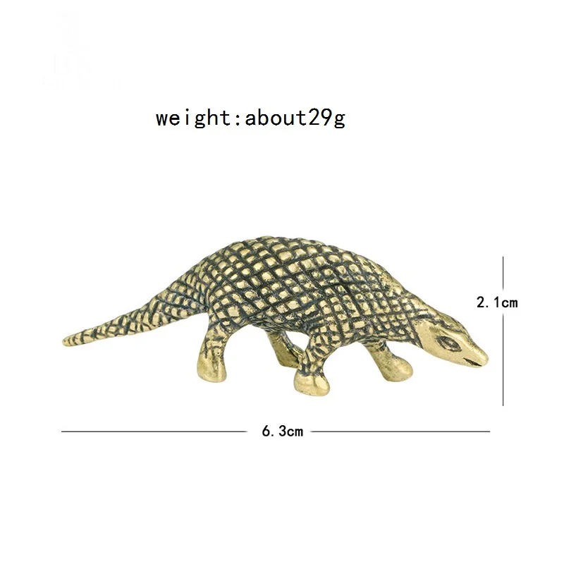 Solid Brass Pangolin Figurines Miniatures Desk Ornaments Tea Pet Crafts Retro Small Animal Statue Children Toy Gifts Home Decor room decor statues