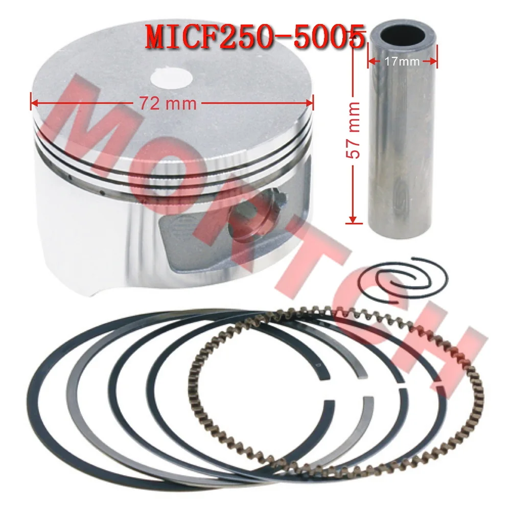 KIT GUARNIZIONI DA 72 MM ADATTO PER HONDA 250CC CN250 CF250 Per HELIX - Foto 11