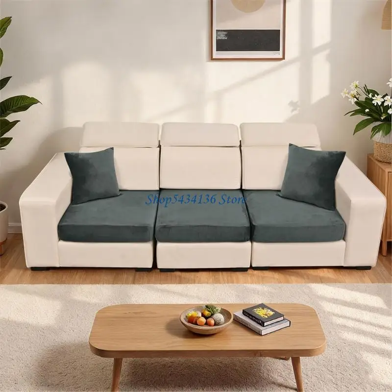 H7ED Packung mit 5 einfach zu installierenden Sofabezug-Sets, universell für Einzel- und L-förmige Sofas, inklusive Kissenbezug – Detail 7