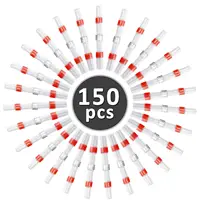 150 Pcs Solder Seal Wire Connectors 22-18 AWG Red Heat Shrink Butt Connectors, Waterproof Insulated Electrical Splice Wire - Image 2