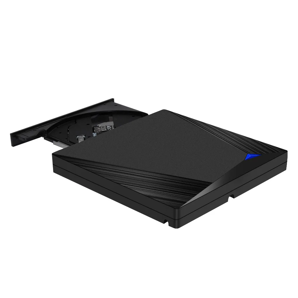 External DVD 3.0 USB Ultra-thin Portable Optical Drive Burner Reader Player Tray
