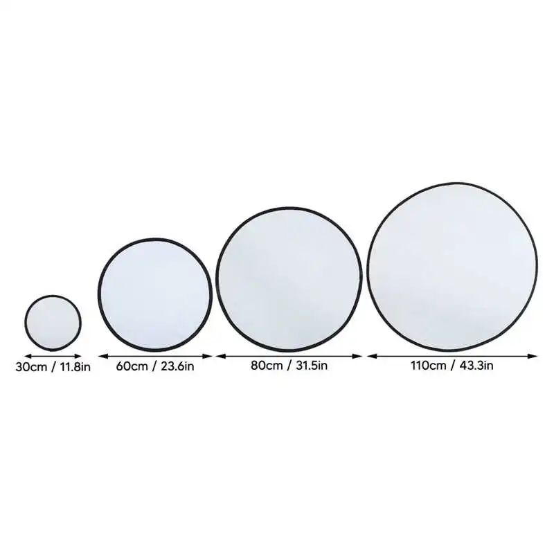 Silver White 2 In1 Reflector Portable Round Photography Light Reflector for Live Lighting light reflector