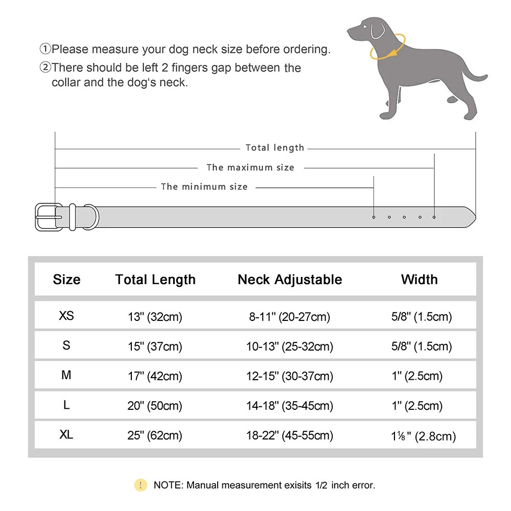 Personalized Dog Collar with Engraved Tag - Adjustable for Small to Large Dogs